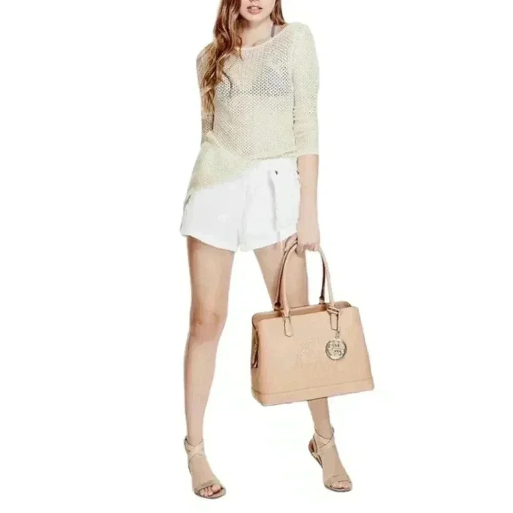 Guess Womens Long Sleeve‎ Gia Asymmetrical Hem Sweater